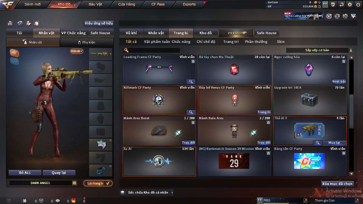 shop acc cf uy tin gia re